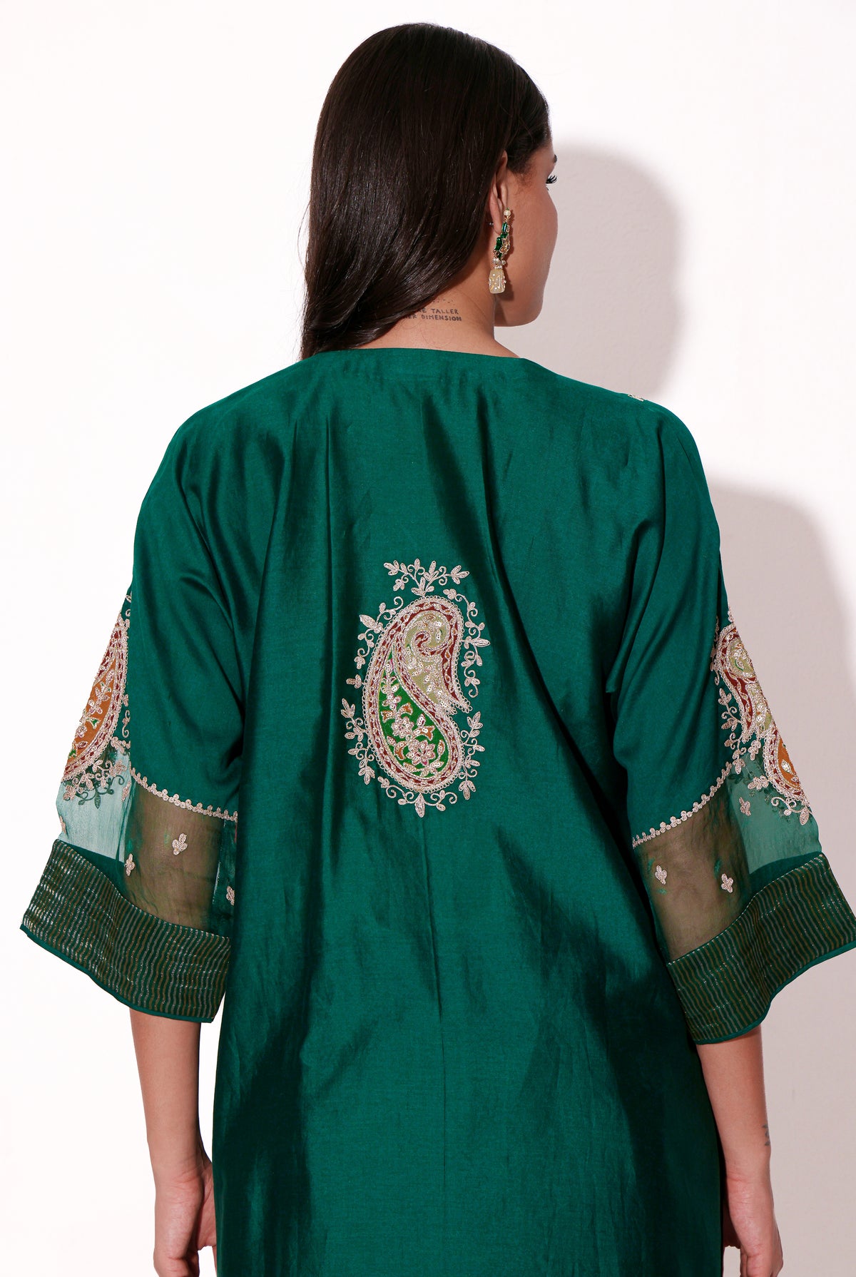 Emerald Silk Chanderi Kurta Set with Dupatta